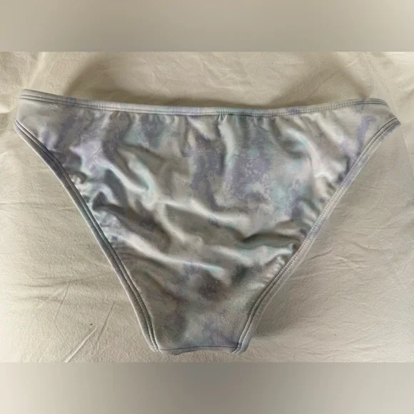 Xhilaration White Purple Blue Tie Dye Bikini Bottoms Medium - Picture 2 of 9